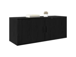 vidaXL Wand-TV-Schrank Schwarz Eichen-Optik 100 x 34,5 x 40 cm 881155
