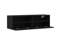 vidaXL Wand-TV-Schrank Schwarz Eichen-Optik 100x30x30cm Holzwerkstoff 862192* TV-Wände