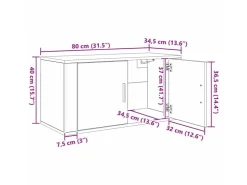 vidaXL Wand-TV-Schrank Set Wandmontiert 3-Tlg Schwarz Eichen-Optik 3415599* TV-Wände