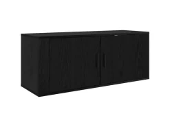 vidaXL Wand-TV-Schrank Set Wandmontiert 3-Tlg Schwarz Eichen-Optik 3415602* TV-Wände