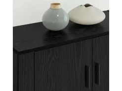 vidaXL Wand-TV-Schrank Set Wandmontiert 2-Tlg Schwarz Eichen-Optik 3415603