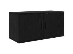 vidaXL Wand-TV-Schrank Set Wandmontiert 2-Tlg Schwarz Eichen-Optik 3415603