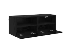 vidaXL Wand-TV-Schränke 2 Stk Schwarz Eichen-Optik 80 x 30 x 30 cm 882933
