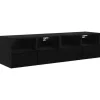 vidaXL Wand-TV-Schränke 2 Stk Schwarz Eichen-Optik 60 x 30 x 30 cm 882927