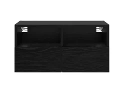 vidaXL Wand-TV-Schränke 2 Stk Schwarz Eichen-Optik 60 x 30 x 30 cm 882927