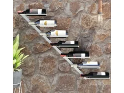 vidaXL Wand-Weinregal für 7 Flaschen Weiß Metall* Flaschenregale