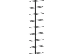 vidaXL Wand-Weinregal für 9 Flaschen Schwarz Eisen* Flaschenregale