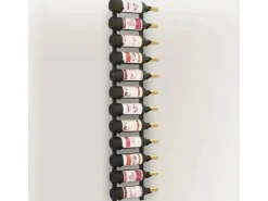 vidaXL Wand-Weinregal für 12 Flaschen Schwarz Eisen