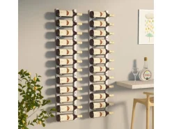 vidaXL Wand-Weinregal für 12 Flaschen 2 Stk. Weiß Eisen* Flaschenregale