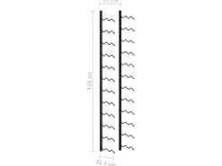 vidaXL Wand-Weinregal für 24 Flaschen Schwarz Eisen* Flaschenregale