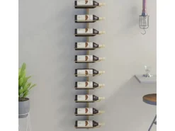 vidaXL Wand-Weinregal für 10 Flaschen Golden Metall* Flaschenregale