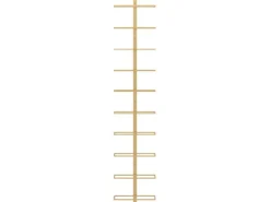 vidaXL Wand-Weinregal für 10 Flaschen Golden Metall* Flaschenregale