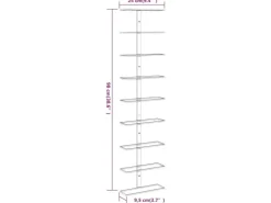 vidaXL Wand-Weinregal für 9 Flaschen 2 Stk. Weiß Eisen