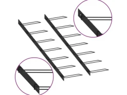 vidaXL Wand-Weinregale für 14 Flaschen 2 Stk. Schwarz Metall* Flaschenregale