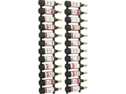 vidaXL Wand-Weinregale für 12 Flaschen 2 Stk. Schwarz Eisen* Flaschenregale