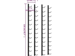 vidaXL Wand-Weinregale für 12 Flaschen 2 Stk. Schwarz Eisen* Flaschenregale