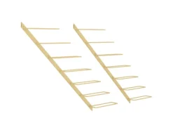 vidaXL Wand-Weinregale für 7 Flaschen 2 Stk. Golden Metall