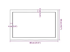 vidaXL Waschtischplatte Dunkelgrau 80x50x6 cm Massivholz Behandelt* Regale Massivholz