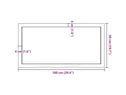 vidaXL Waschtischplatte Dunkelgrau 100x50x4 cm Massivholz Behandelt* Regale Massivholz