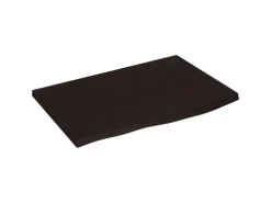 vidaXL Waschtischplatte Dunkelgrau 60x40x4 cm Massivholz Behandelt