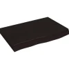 vidaXL Waschtischplatte Dunkelgrau 60x50x4 cm Massivholz Behandelt