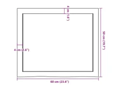 vidaXL Waschtischplatte Dunkelgrau 60x50x4 cm Massivholz Behandelt