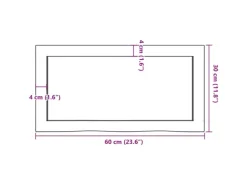 vidaXL Waschtischplatte Hellbraun 60x30x4 cm Massivholz Behandelt* Holzregale