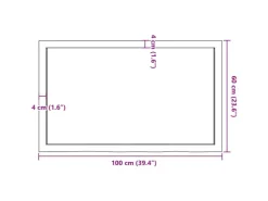 vidaXL Waschtischplatte Hellbraun 100x60x4 cm Massivholz Behandelt