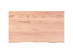 vidaXL Waschtischplatte Hellbraun 100x60x4 cm Massivholz Behandelt