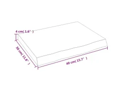 vidaXL Waschtischplatte Hellbraun 40x30x4 cm Massivholz Behandelt