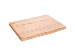 vidaXL Waschtischplatte Hellbraun 40x30x2 cm Massivholz Behandelt