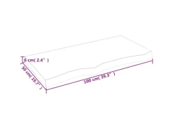 vidaXL Waschtischplatte 100x50x6 cm Massivholz Unbehandelt* Regale Massivholz