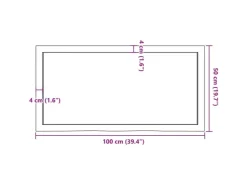 vidaXL Waschtischplatte 100x50x4 cm Massivholz Unbehandelt* Regale Massivholz