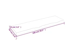 vidaXL Waschtischplatte 100x30x4 cm Massivholz Unbehandelt* Regale Massivholz