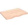 vidaXL Waschtischplatte 80x60x4 cm Massivholz Unbehandelt