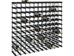 vidaXL Weinregal für 120 Flaschen Schwarz Massivholz Kiefer* Regale Schwarz|Regale Massivholz