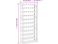 vidaXL Weinregal für 77 Flaschen Braun Massivholz Kiefer* Regale Massivholz