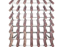 vidaXL Weinregal für 42 Flaschen Braun Massivholz Kiefer 61 x 22,5 x 61 cm