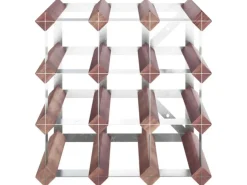 vidaXL Weinregal für 12 Flaschen Braun Massivholz Kiefer 32,5 x 22,5 x 32,5 cm* Flaschenregale