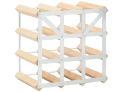 vidaXL Weinregal für 12 Flaschen Massivholz Kiefer