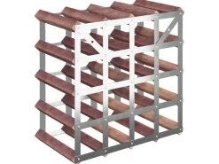 vidaXL Weinregal für 20 Flaschen Braun Massivholz Kiefer 41,5 x 22,5 x 41,5 cm* Flaschenregale