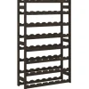 vidaXL Weinregal für 56 Flaschen Schwarz Massivholz Kiefer