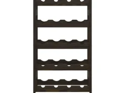 vidaXL Weinregal für 20 Flaschen Schwarz Massivholz Kiefer 43 x 25 x 70 cm* Regale Schwarz