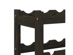 vidaXL Weinregal für 20 Flaschen Schwarz Massivholz Kiefer 43 x 25 x 70 cm* Regale Schwarz