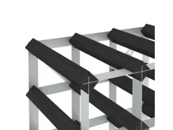 vidaXL Weinregal für 72 Flaschen Schwarz Massivholz Kiefer