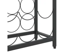 vidaXL Weinregal für 57 Flaschen Schwarz 34x18x200 cm Schmiedeeisen