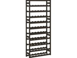 vidaXL Weinregal für 77 Flaschen Schwarz Massivholz Kiefer