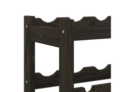 vidaXL Weinregal für 77 Flaschen Schwarz Massivholz Kiefer