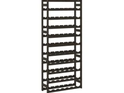 vidaXL Weinregal für 77 Flaschen Schwarz Massivholz Kiefer