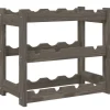 vidaXL Weinregal für 12 Flaschen Grau Massivholz Kiefer* Flaschenregale